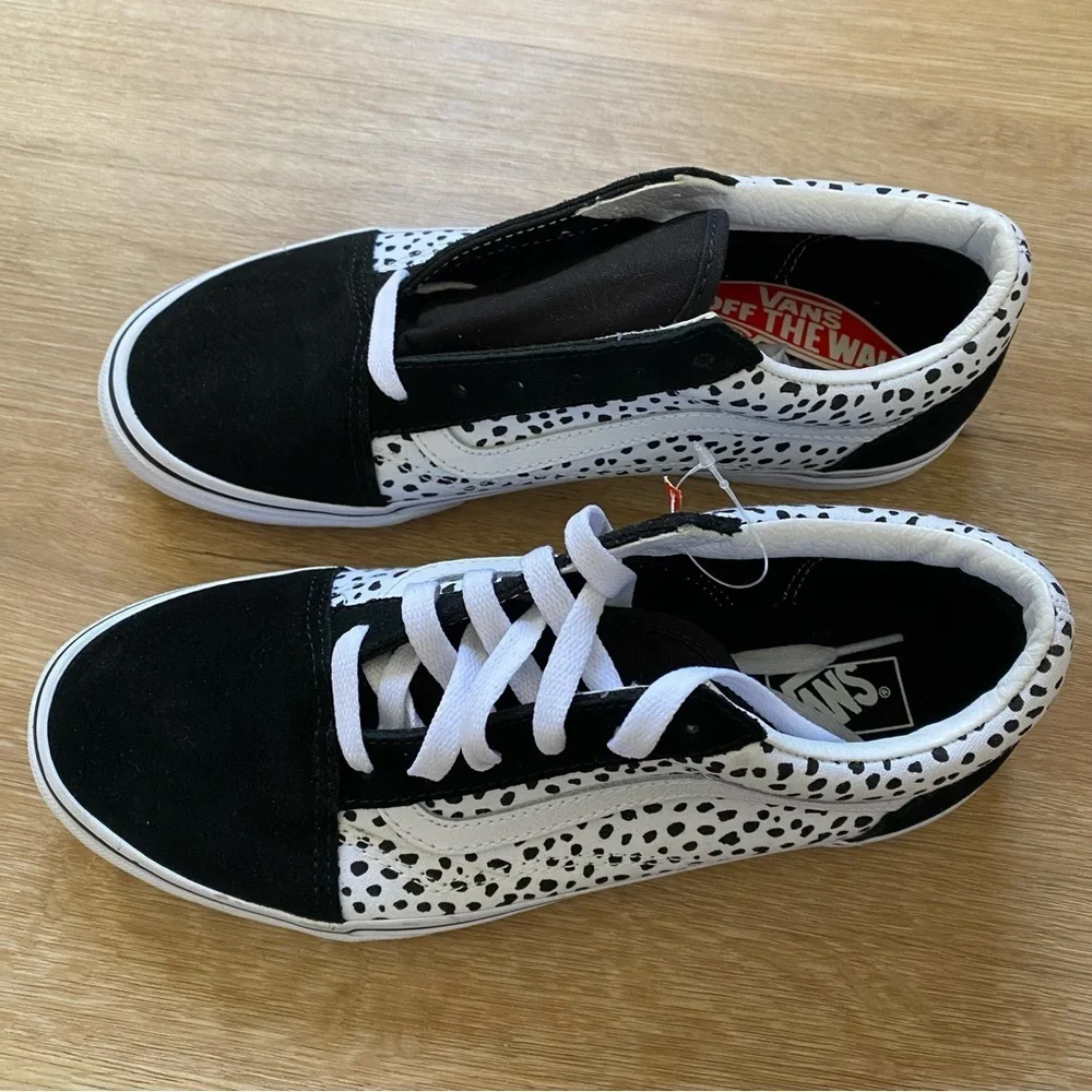 Vans Old Skool Dalmatian Low Tops White and Black - Picture 8 of 9